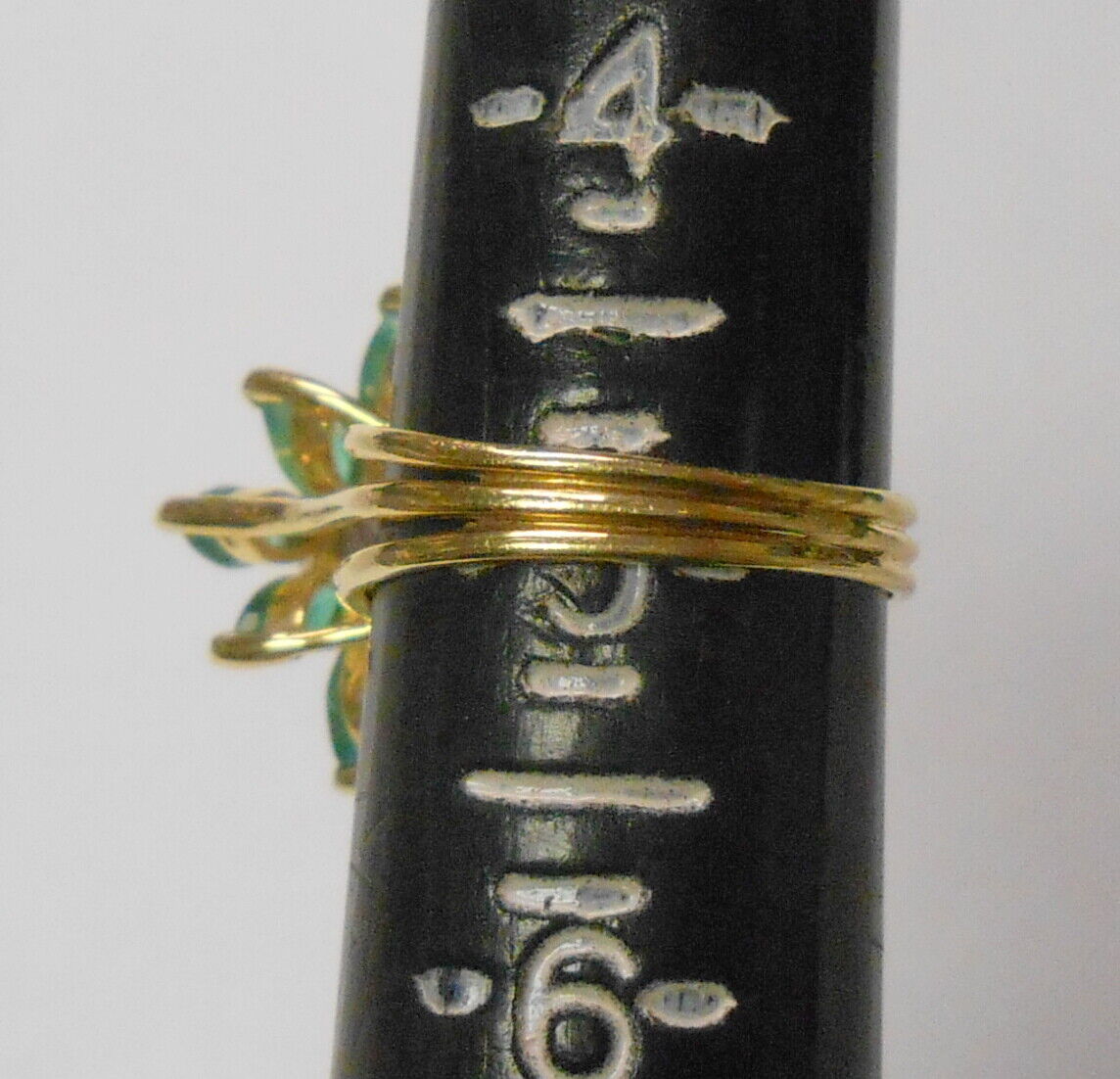 Vintage Emerald & Diamond 585 14K Yellow Gold Lad… - image 9