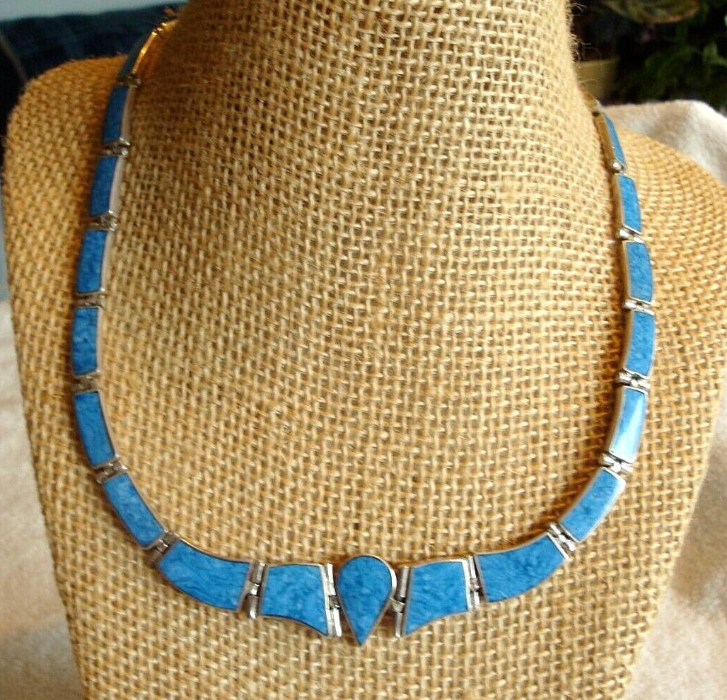 VTG Sterling Silver 950  SOUTHWESTERN Blue Sodali… - image 1