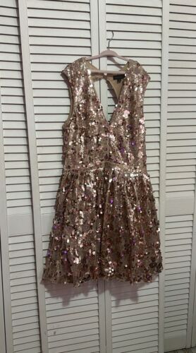 Rose Gold Sequin Dress - image 1