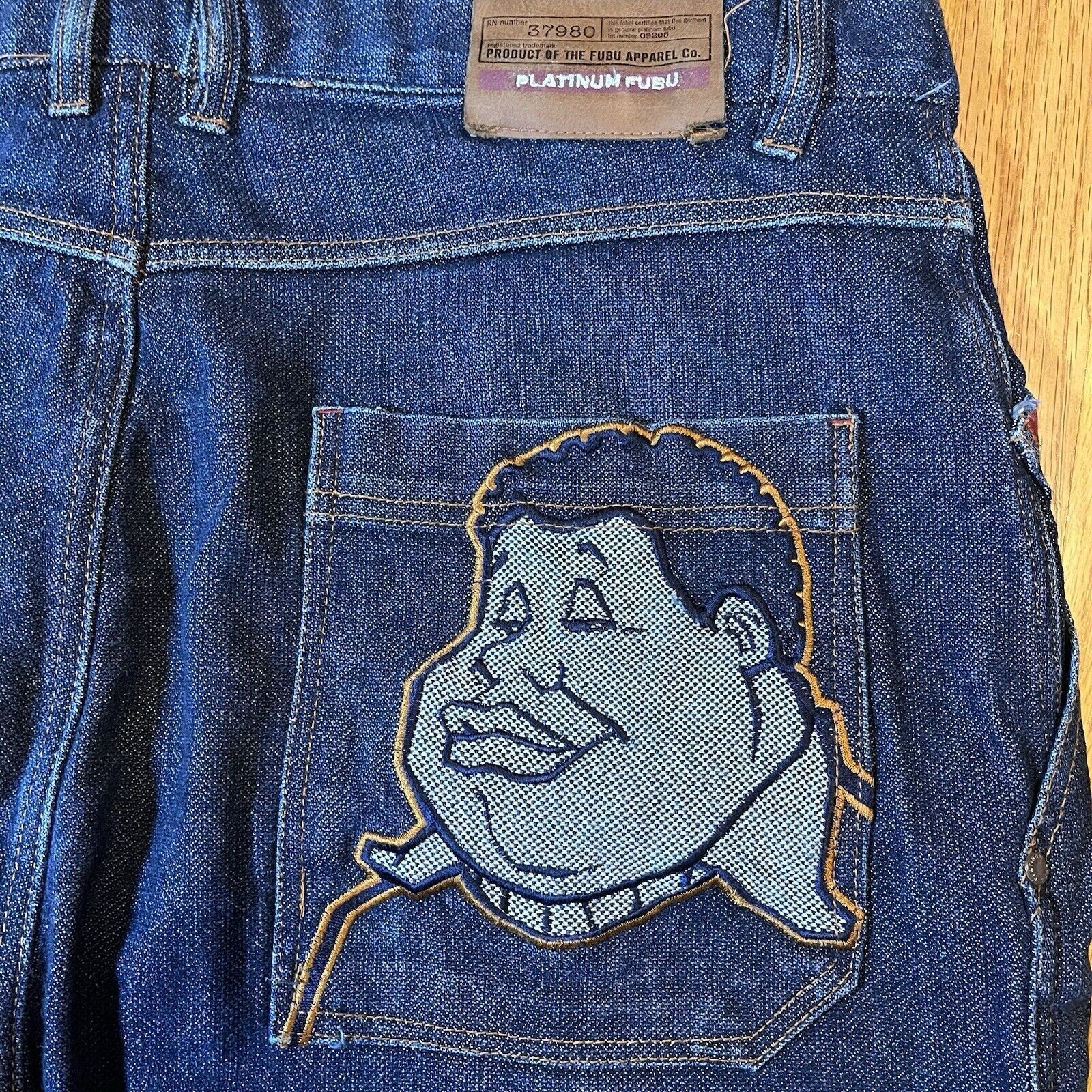 Vintage Y2K Fat Albert Fubu 42” Jeans + XL Denim … - image 9