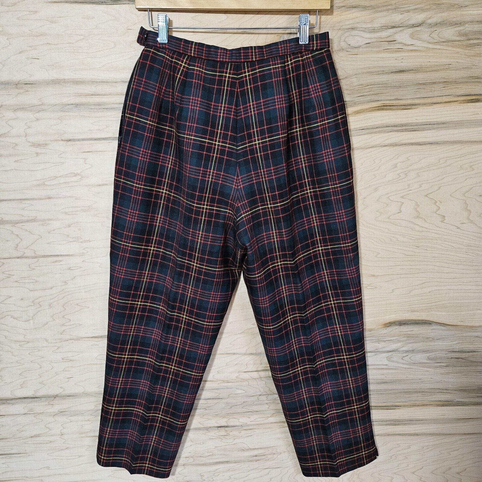 Pendleton Womens Vtg Sz 8 Red Plaid High Waist Pl… - image 12