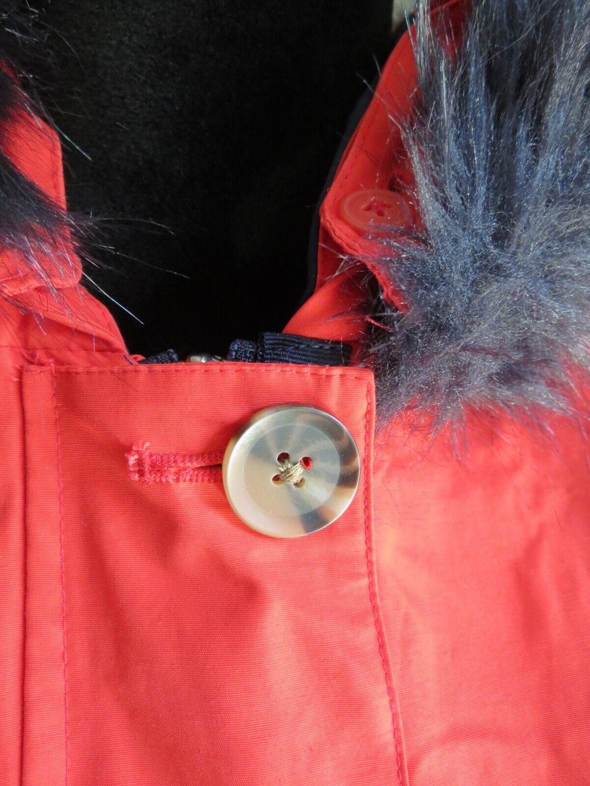 BODEN MASDEN RED COAT PARKA WITH BLACK FAUX FUR H… - image 5