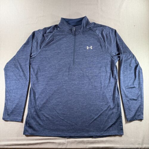 Under Armour Quarter Zip Pullover Mens XL Blue Li… - image 1