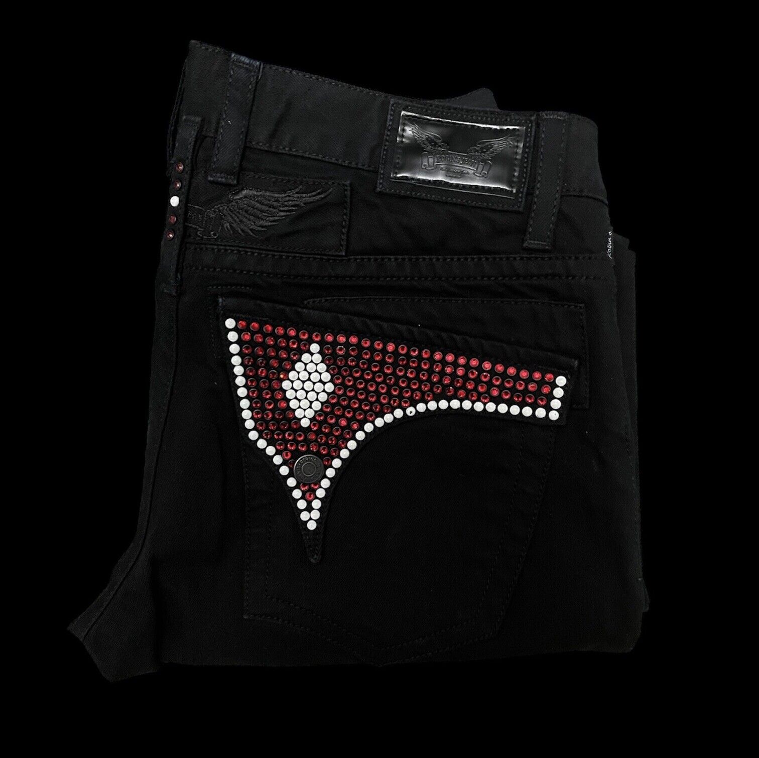 Robins Jeans Men’s Robin’s Jean Crystal Studded S… - image 1