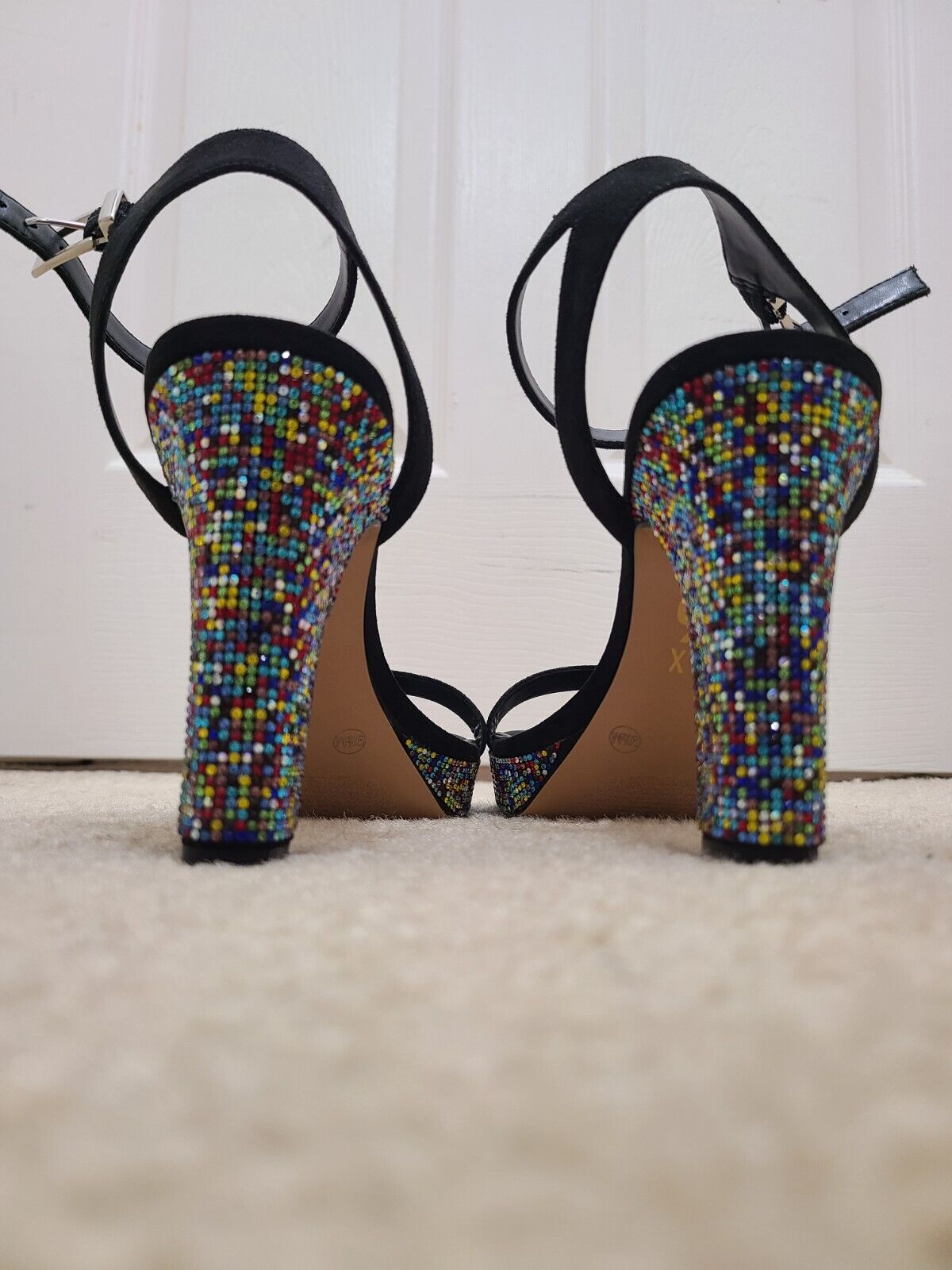 Mix No. 6 Women Black Heels With Multicolor Rhine… - image 4