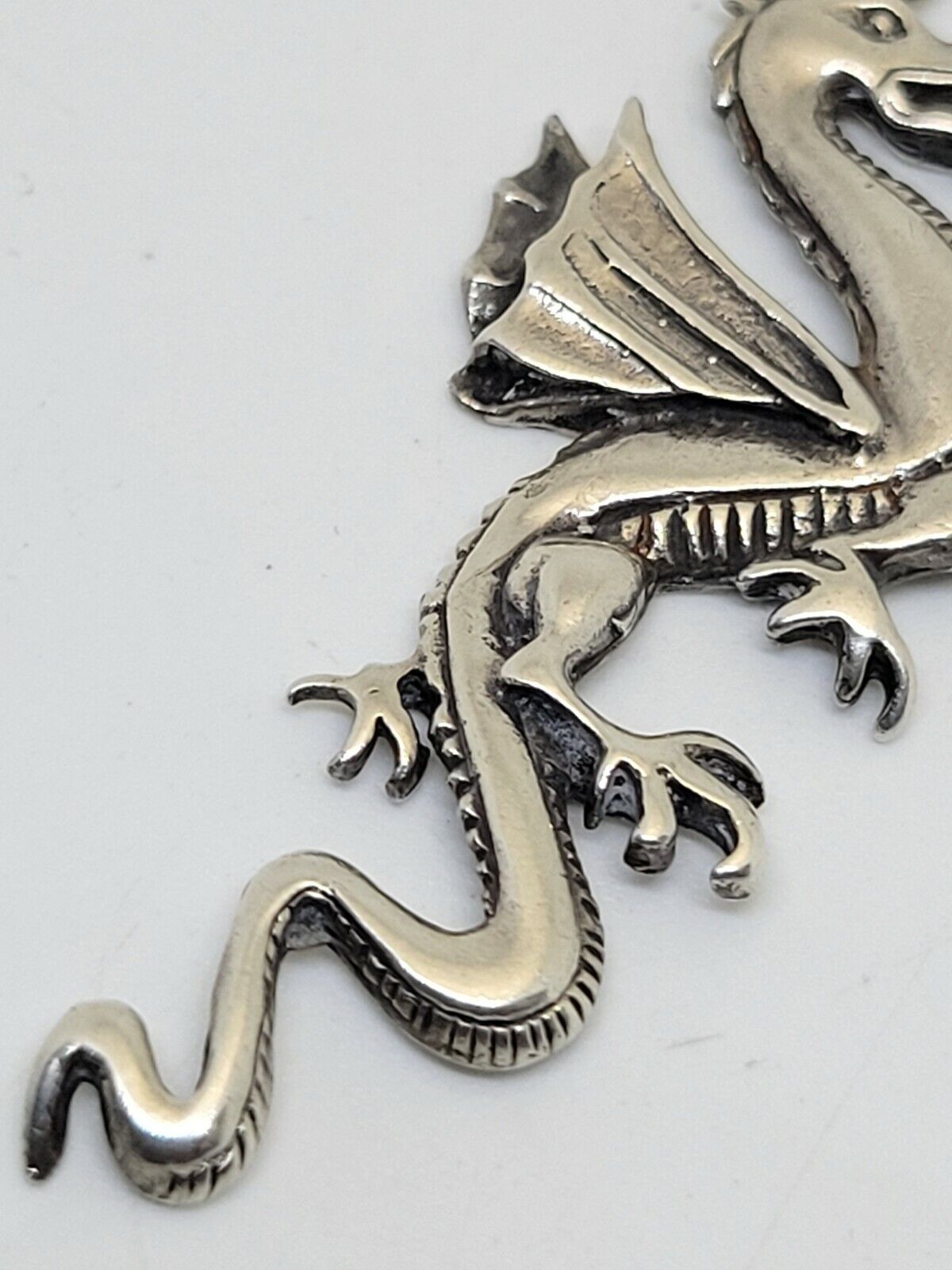 Sterling Silver Flying Dragon Pendant - image 3