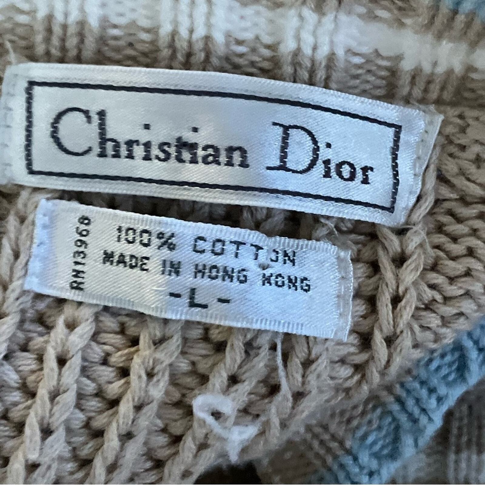 Christian Dior Vintage Cable Knit Cardigan Sweate… - image 5