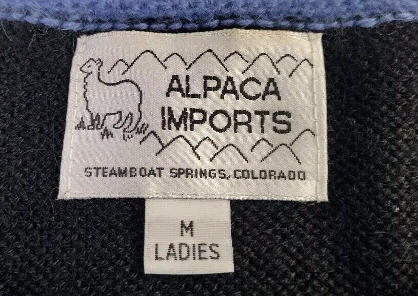 Alpaca Imports Ladies Medium Purple Black Whimsic… - image 5