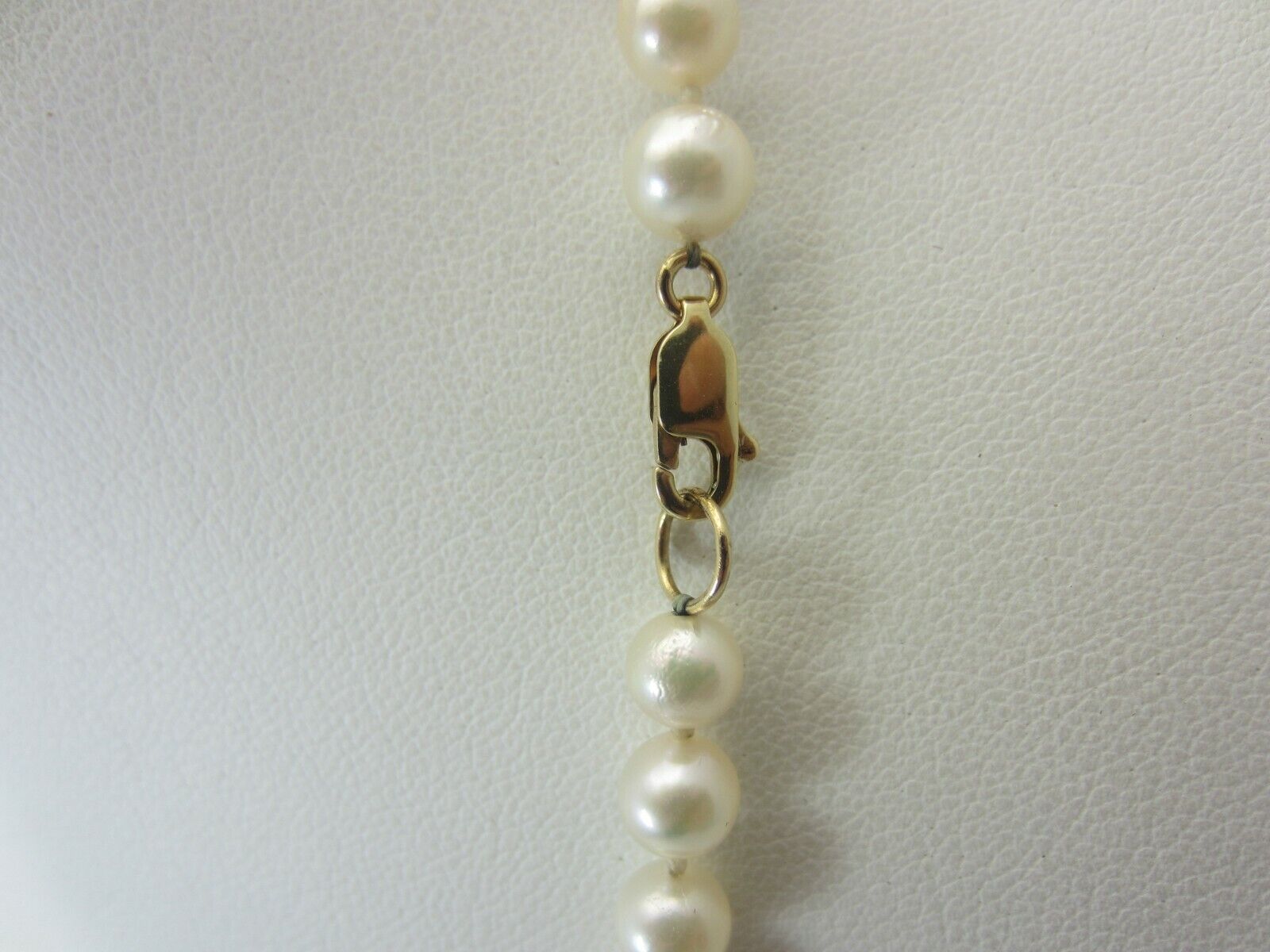 Genuine Saltwater Cultured Pearl Necklace 6 mm 17… - image 7