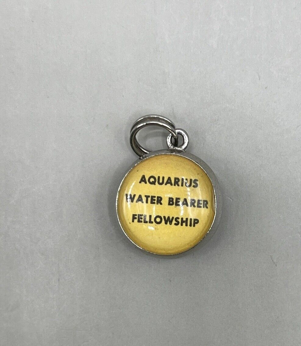 VTG Lucite Bubble Charm- Zodiac Aquarius Water Be… - image 2