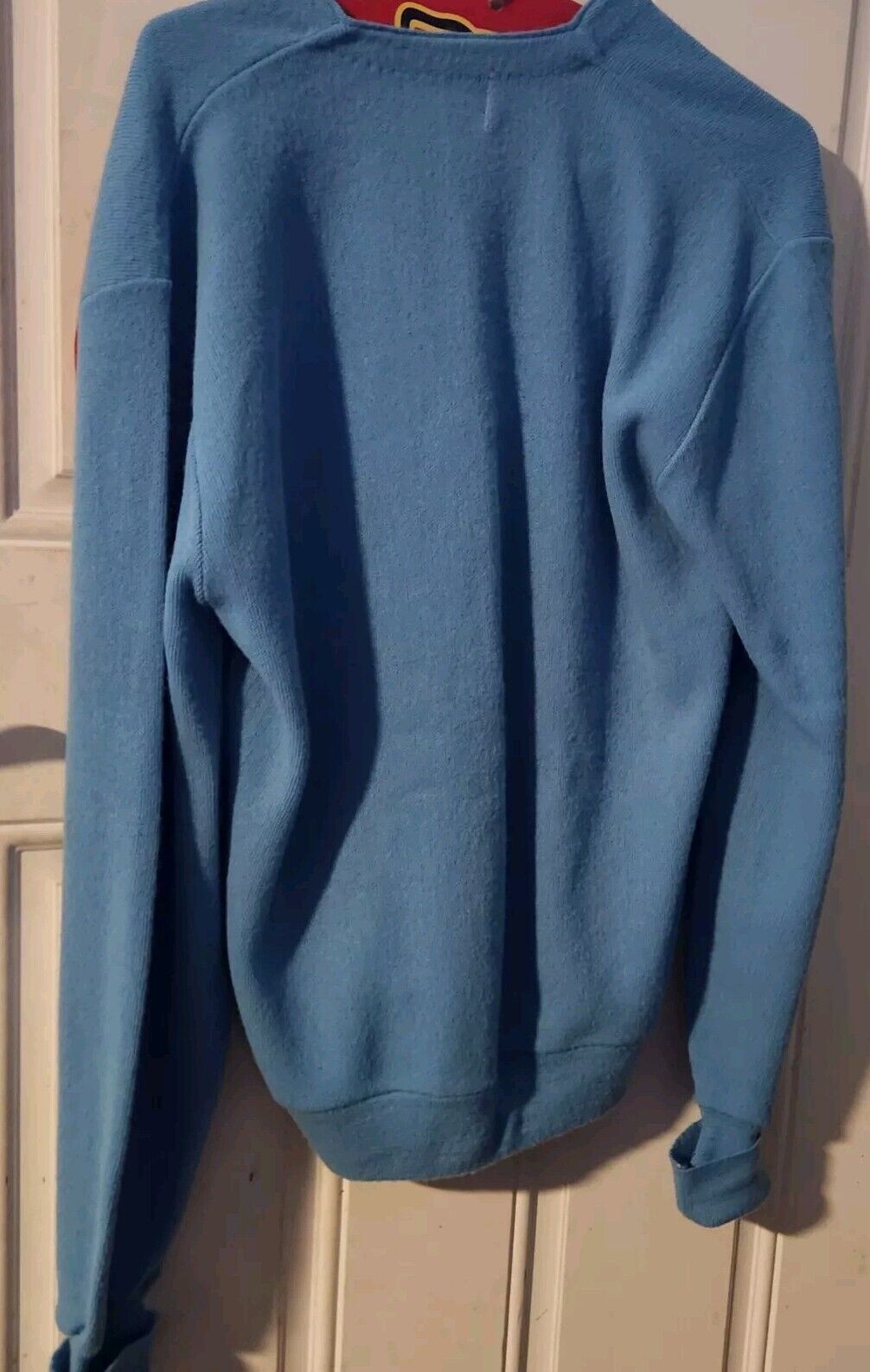 Izod Lacoste Cardigan Sweater Vintage Acrylic Blue - image 5