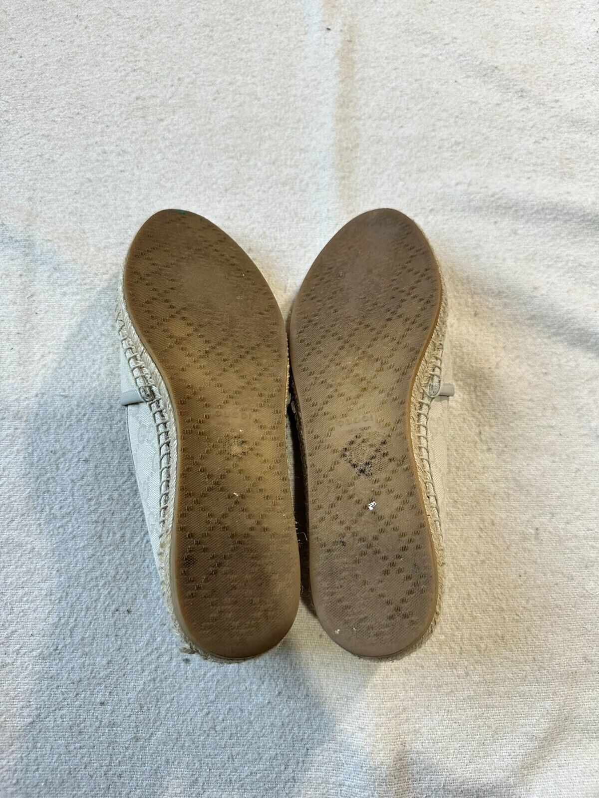 Authentic Gucci Espadrilles GG Monogram Canvas Iv… - image 11