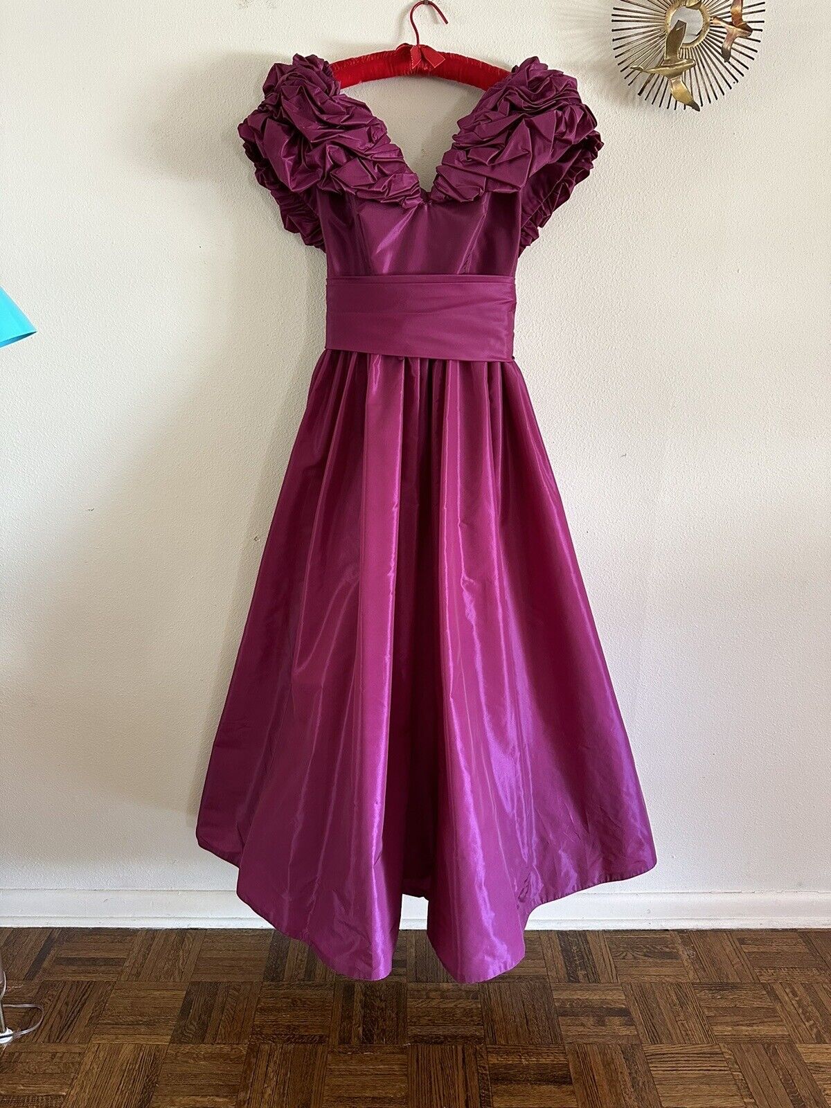 1980s Victor Costa Taffeta Dress Formal Pageant H… - image 19