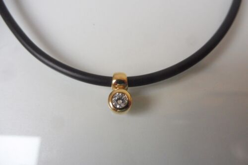 Pierre Lang Necklace, Rubber Necklace With Gold-P… - image 1