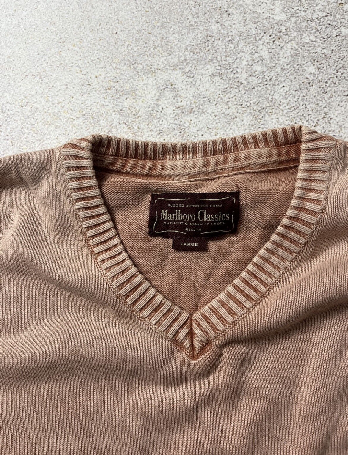 Vintage 90s Marlboro Fade Pink Sweater L - image 7