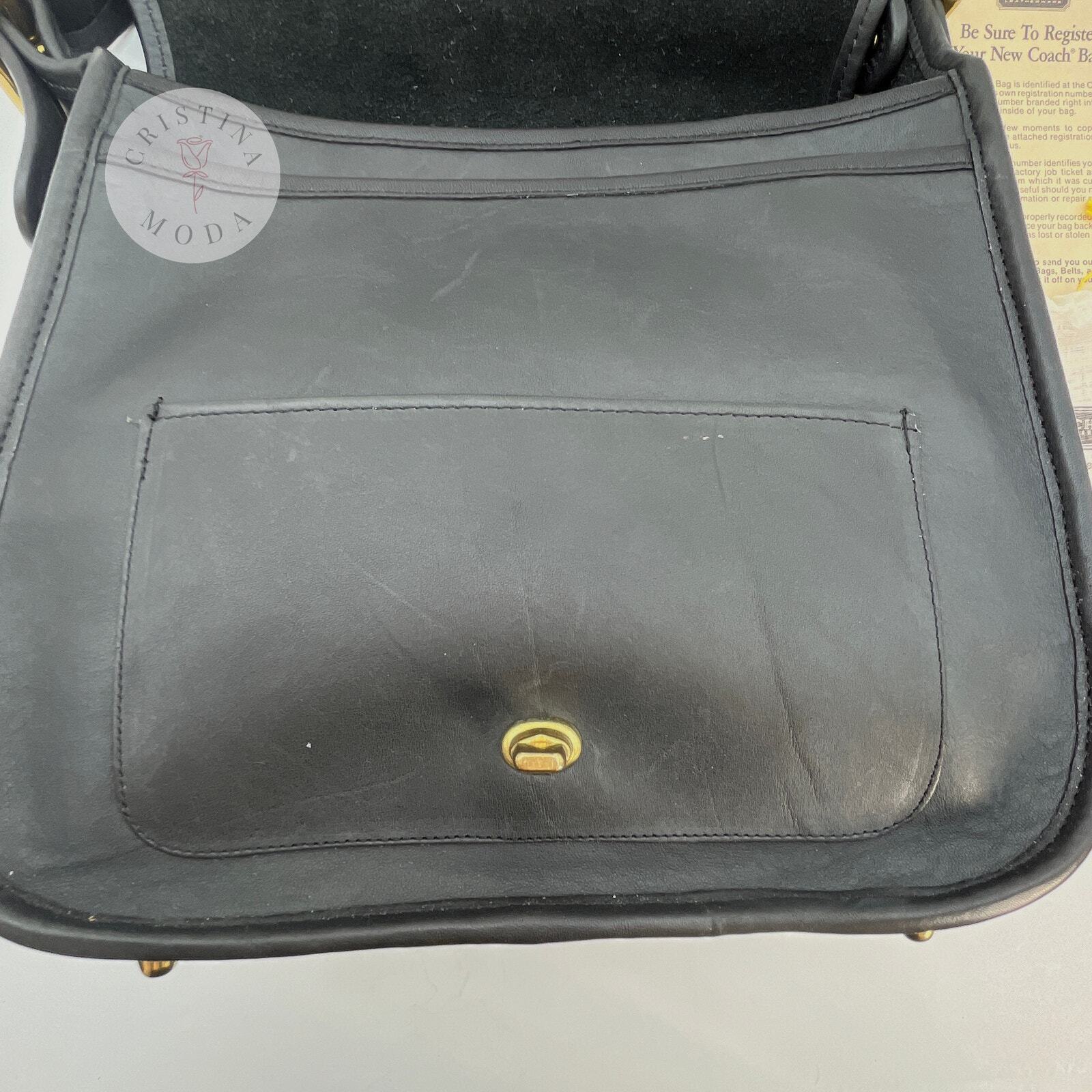 Vintage Coach NYC Stewardess Bag 9525 Black 1980s - image 5