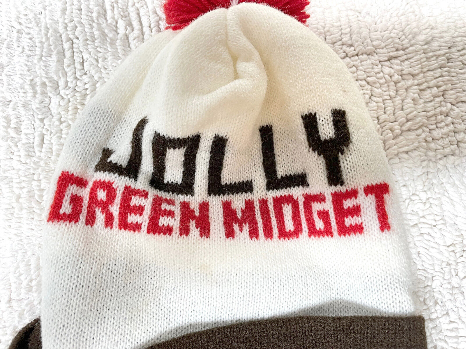 Vintage Jolly Green Midget Ski Snow Headgear Bean… - image 2