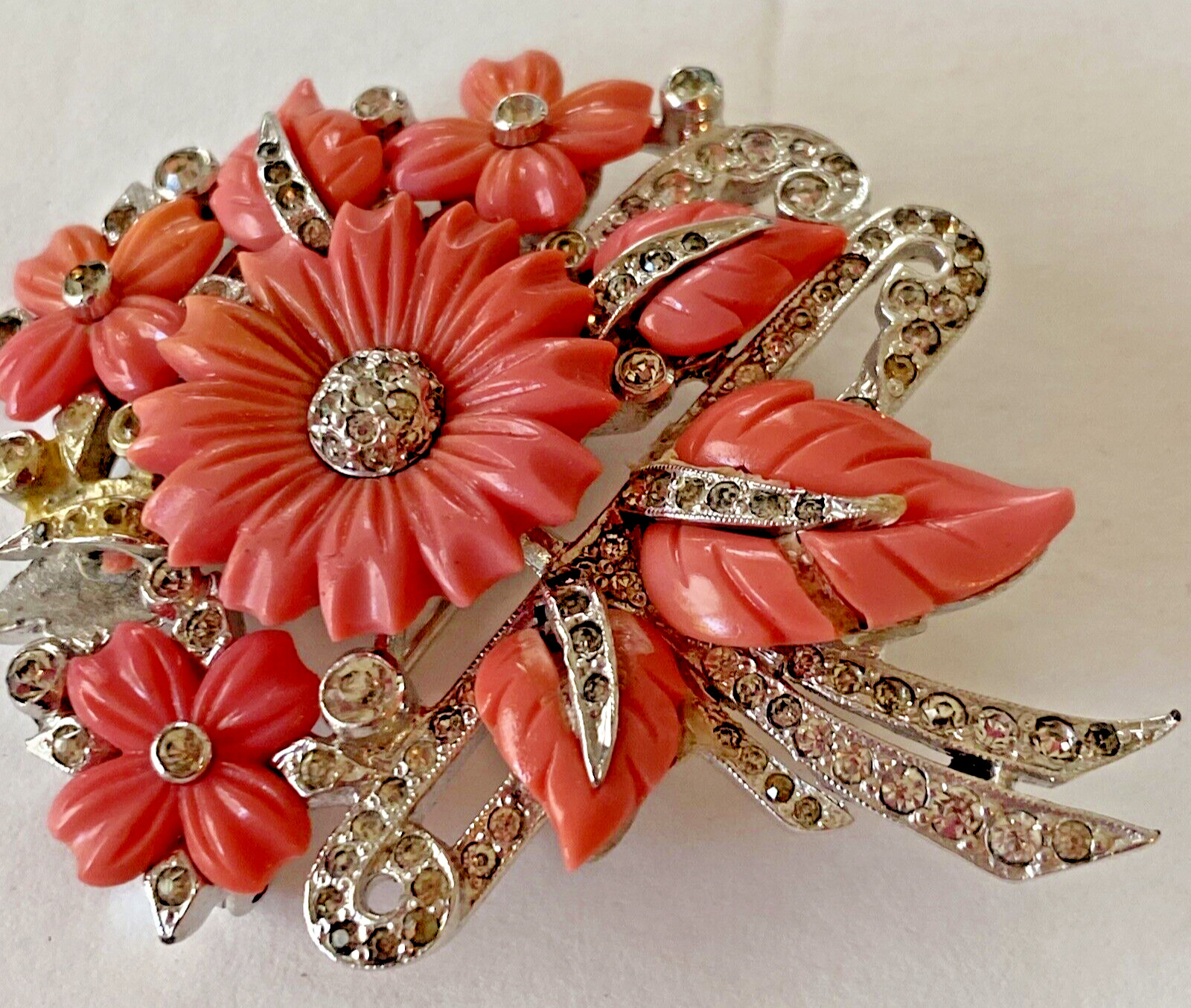 *RARE* MAZER Deco Molded Faux Coral Flowers Leave… - image 9