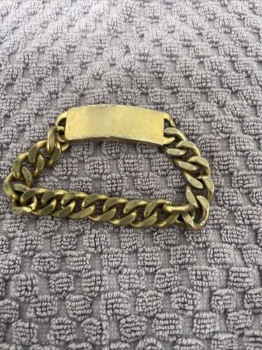 Mens CHAMPION Chain Bracelet Vintage Gold Electro… - image 1