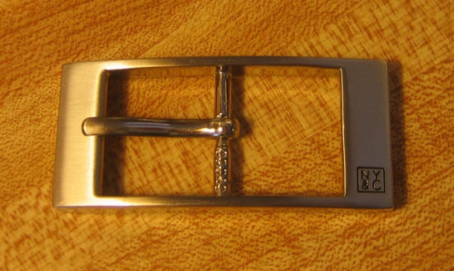 Vintage New York & Co Brushed Chrome Belt Buckle - image 1