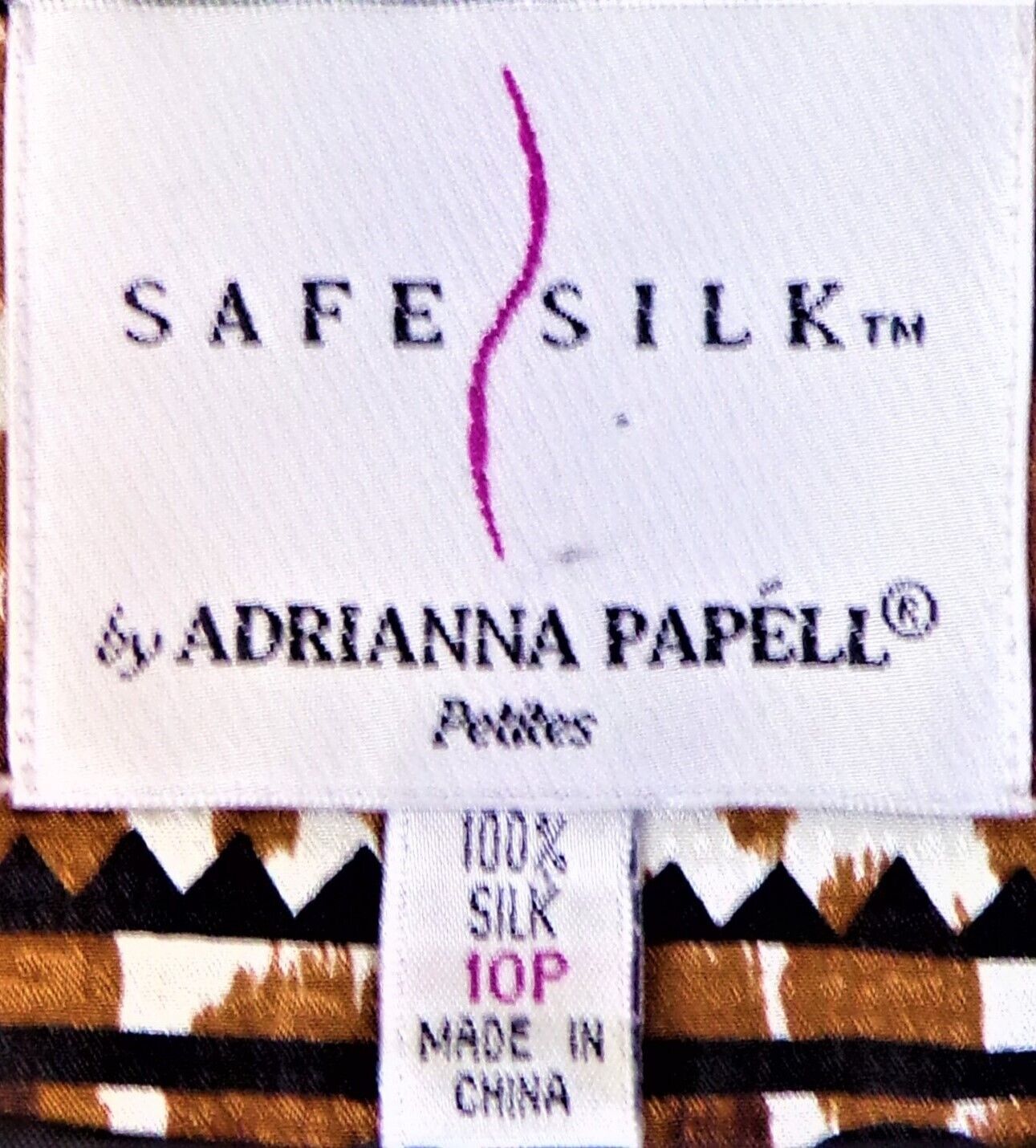 SILK! ADRIANNA PAPELL SAFE SILK 10P brown/black/i… - image 14