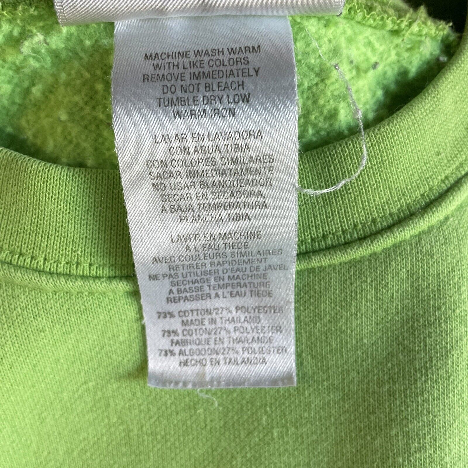 Y2K Adidas Green Spellout Sweatshirt Size S Varsi… - image 10