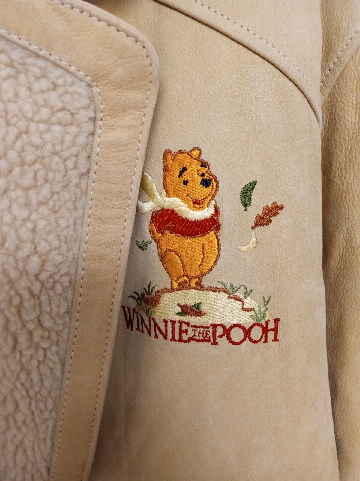 90s The Disney Store Winnie the Pooh Leather Jack… - image 3