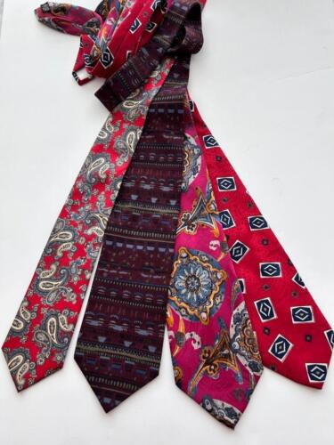 4 mens neckties silk Enrico Coveri Savile Row Cam… - image 1