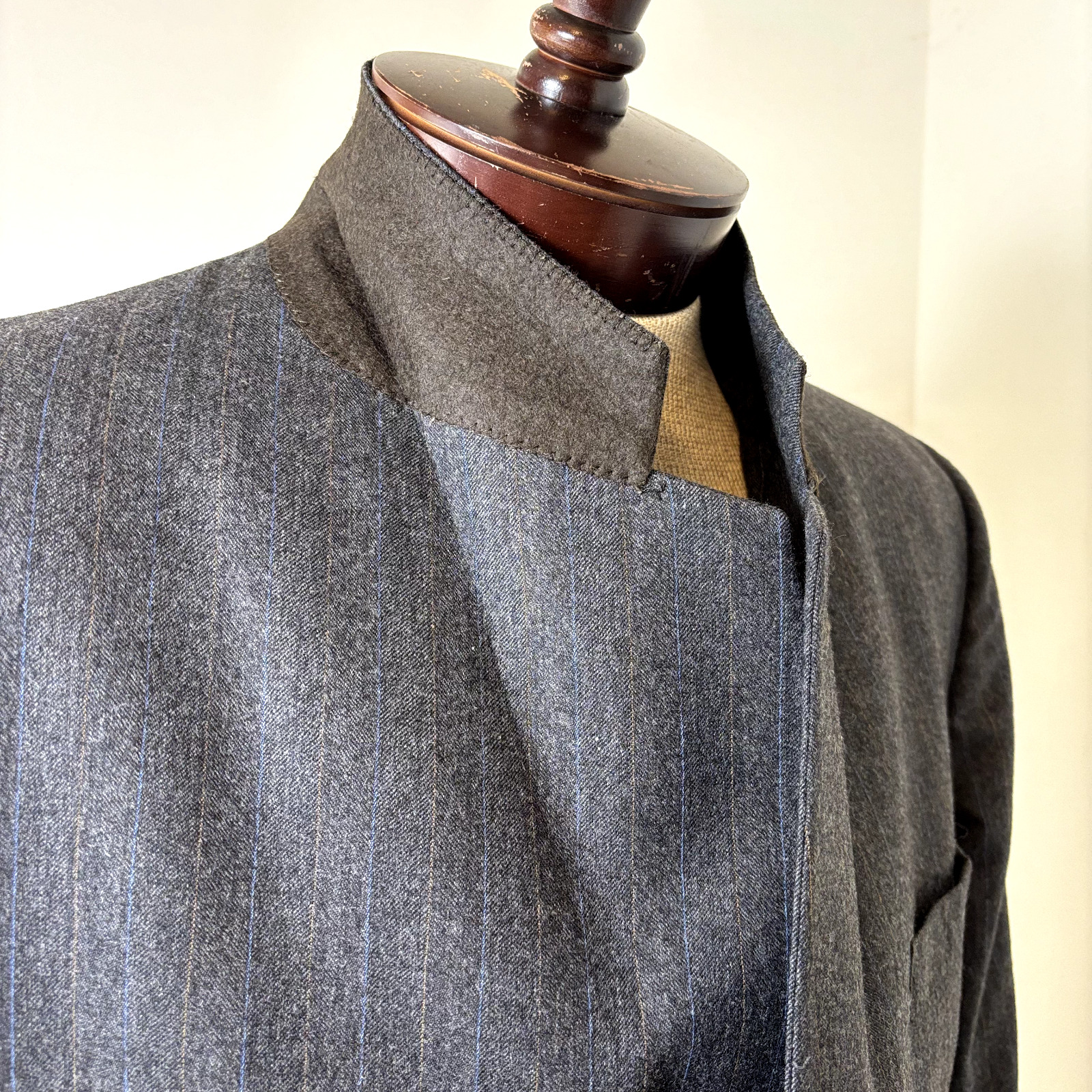 Christian Dior Sz 42R Men's Gray Striped Blazer P… - image 8