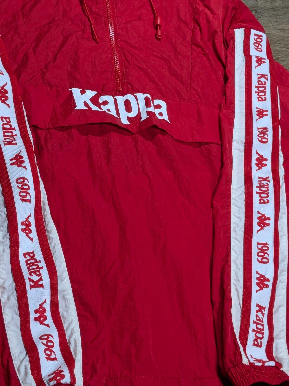 Mens Vintage 1992 Kappa Windbreaker, red, sz med - image 5