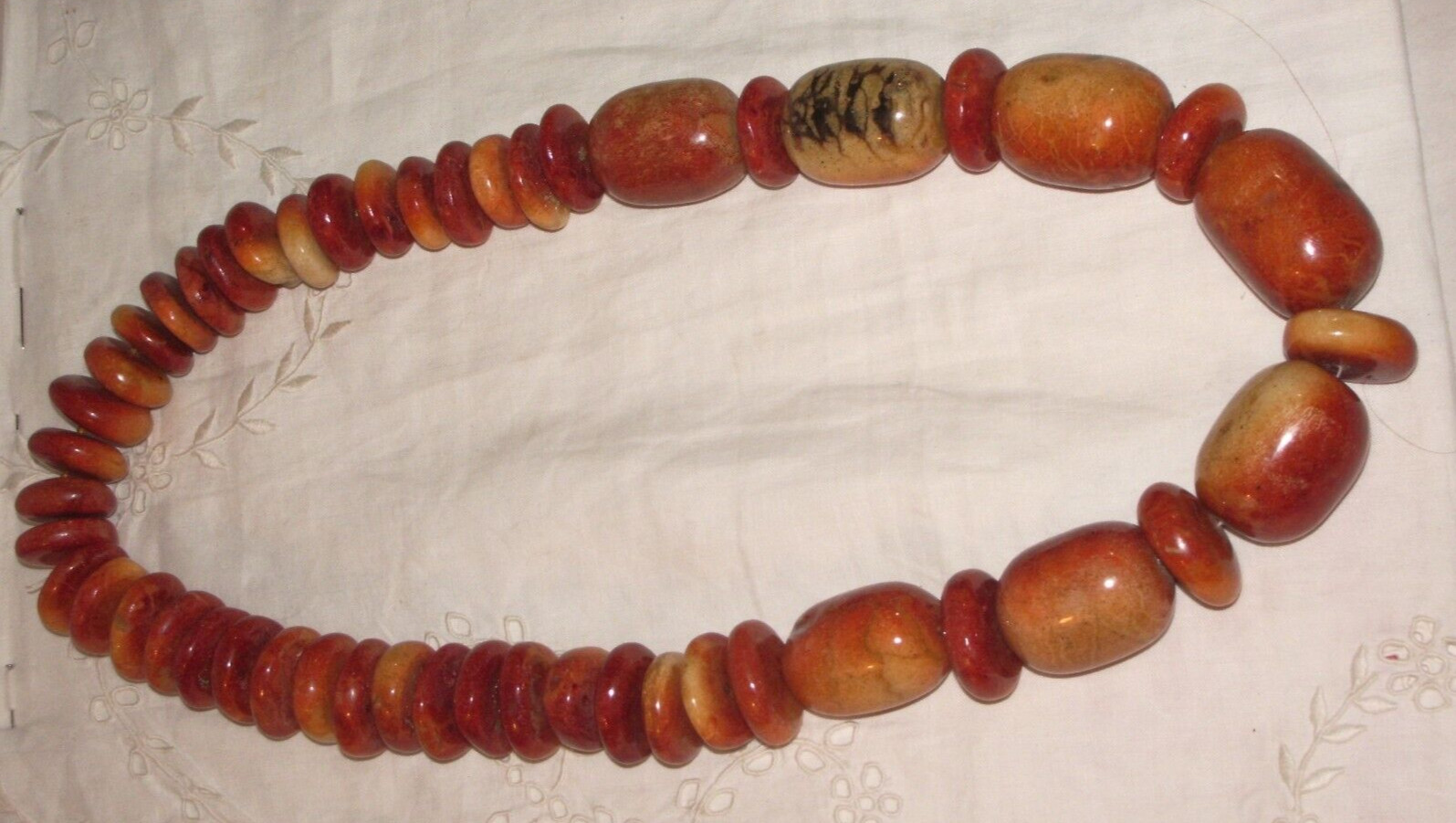 Antique Moroccan Natural Berber Amber Beaded Neck… - image 2