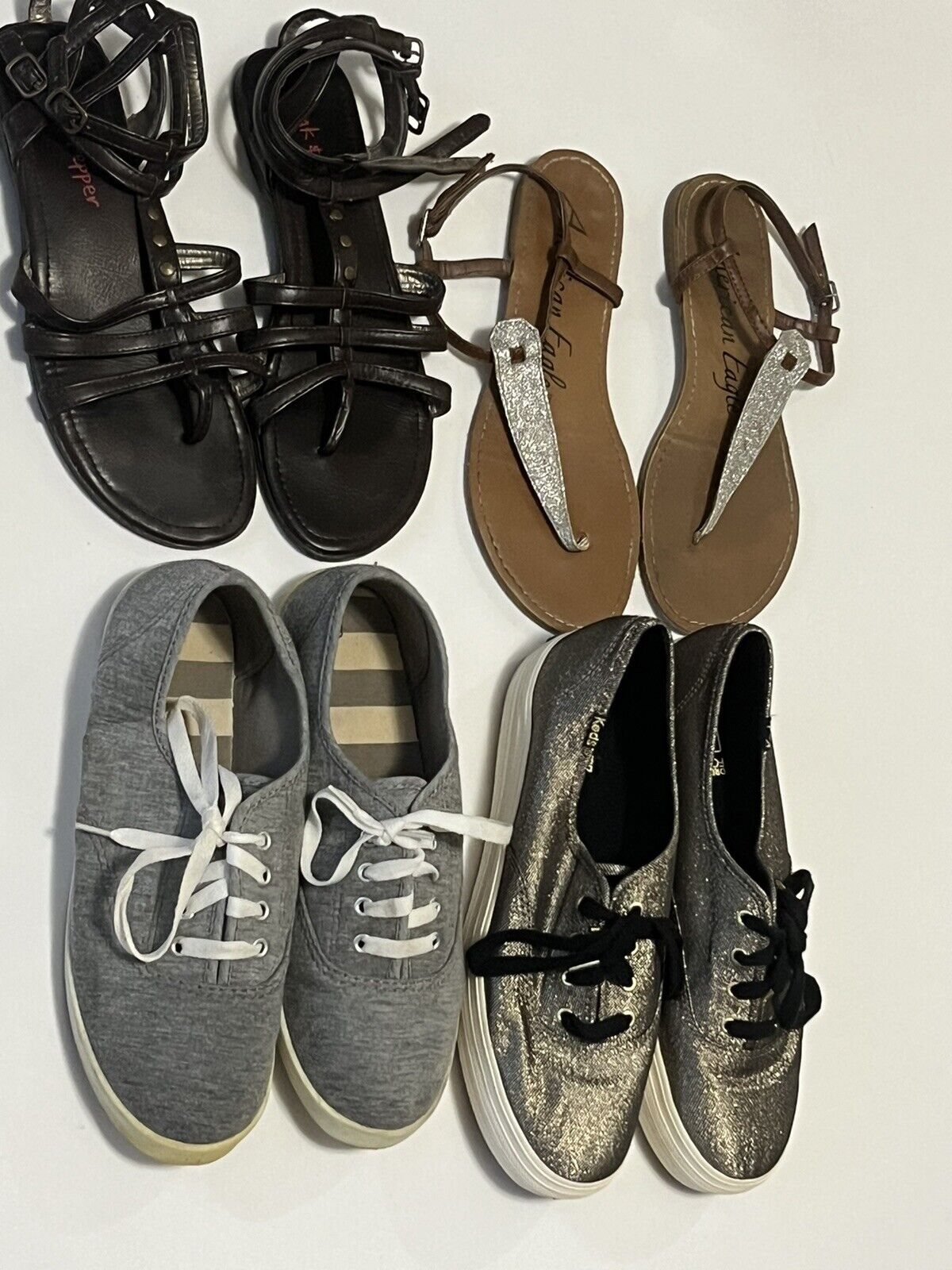 Lot of 4 Women's size 8 Sneakers & Sandals: Keds,… - image 3