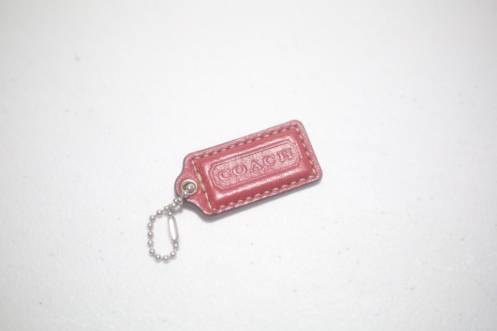 COACH Red Fob Charm Keychain Hang Tag 2" x 1" Inc… - image 4