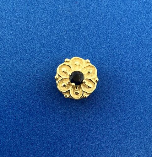 Designer DDH 10K Yellow Gold Sapphire Flower Septe