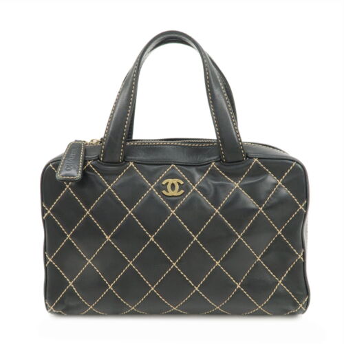 Authentic CHANEL Wild Stitch Lamb Skin COCO Mark … - image 1