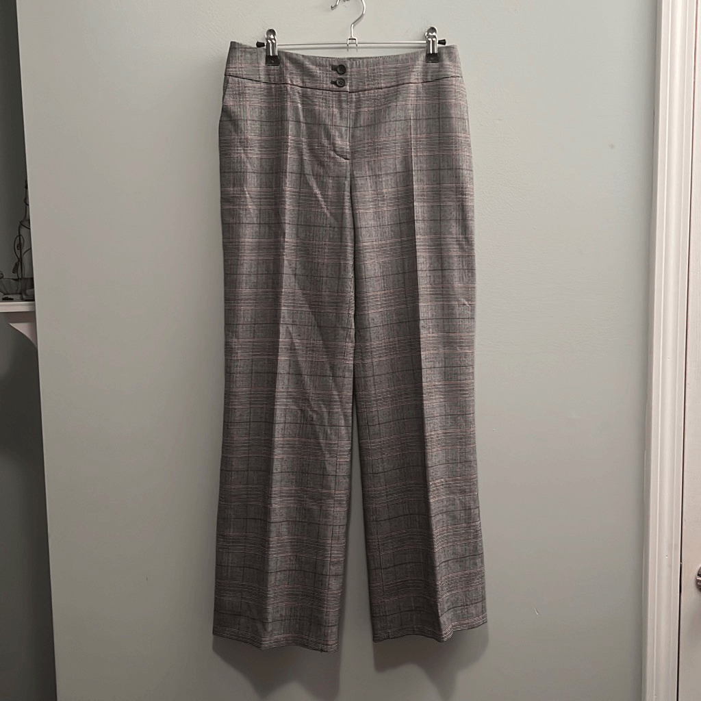 Talbots Women's Gray Black Glen Check Wool Blend … - image 1