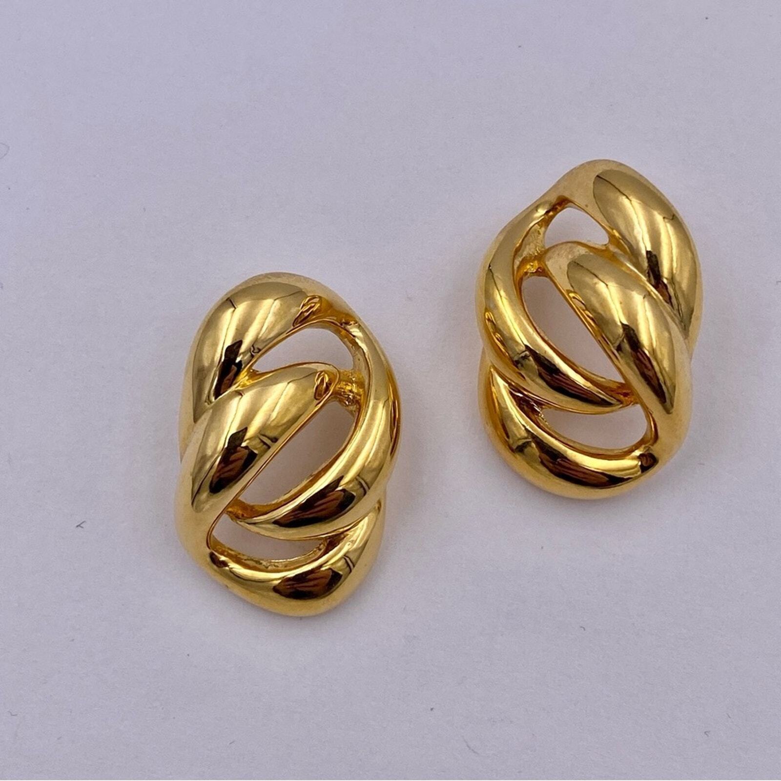 NAPIER Vintage Pretzel Style Cutout Golden Pierce… - image 2