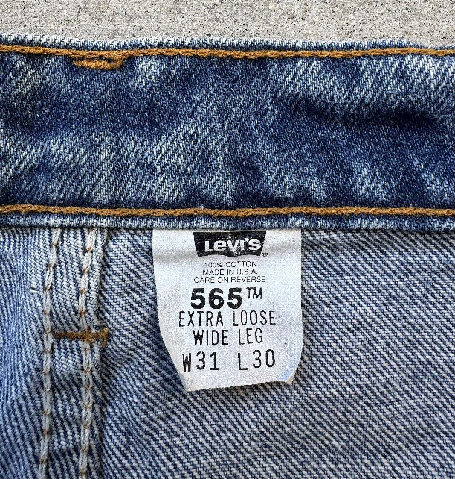 Vintage Levi’s Jeans Men’s 31x28 Blue 565 Baggy L… - image 7