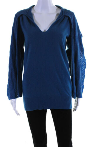 iIsli Women's Long Sleeve V-Neck Neck Tie Knit Bl… - image 1