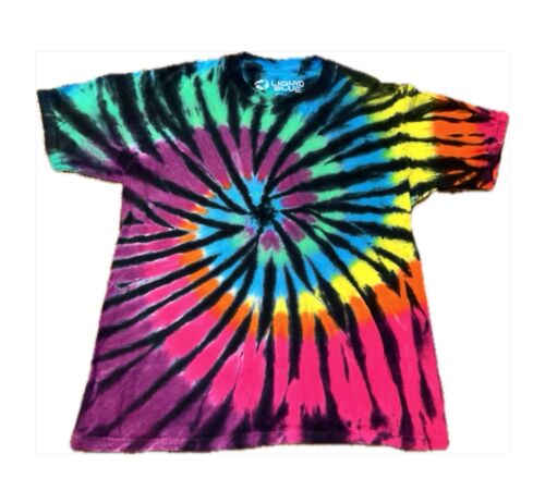 y2k liquid blue multi-colored tie dye tee - image 1