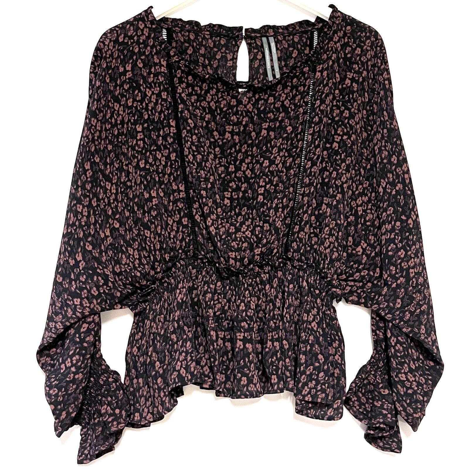 Anthropologie Nichola Peplum Top Womens Small Pea… - image 2