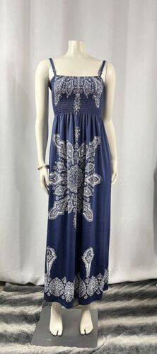 Cristina Love Womens Dress Stretchy Blue Floral S… - image 1