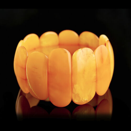 Natural Amber Cuff Bracelet Baltic Amber Bracelet… - image 1