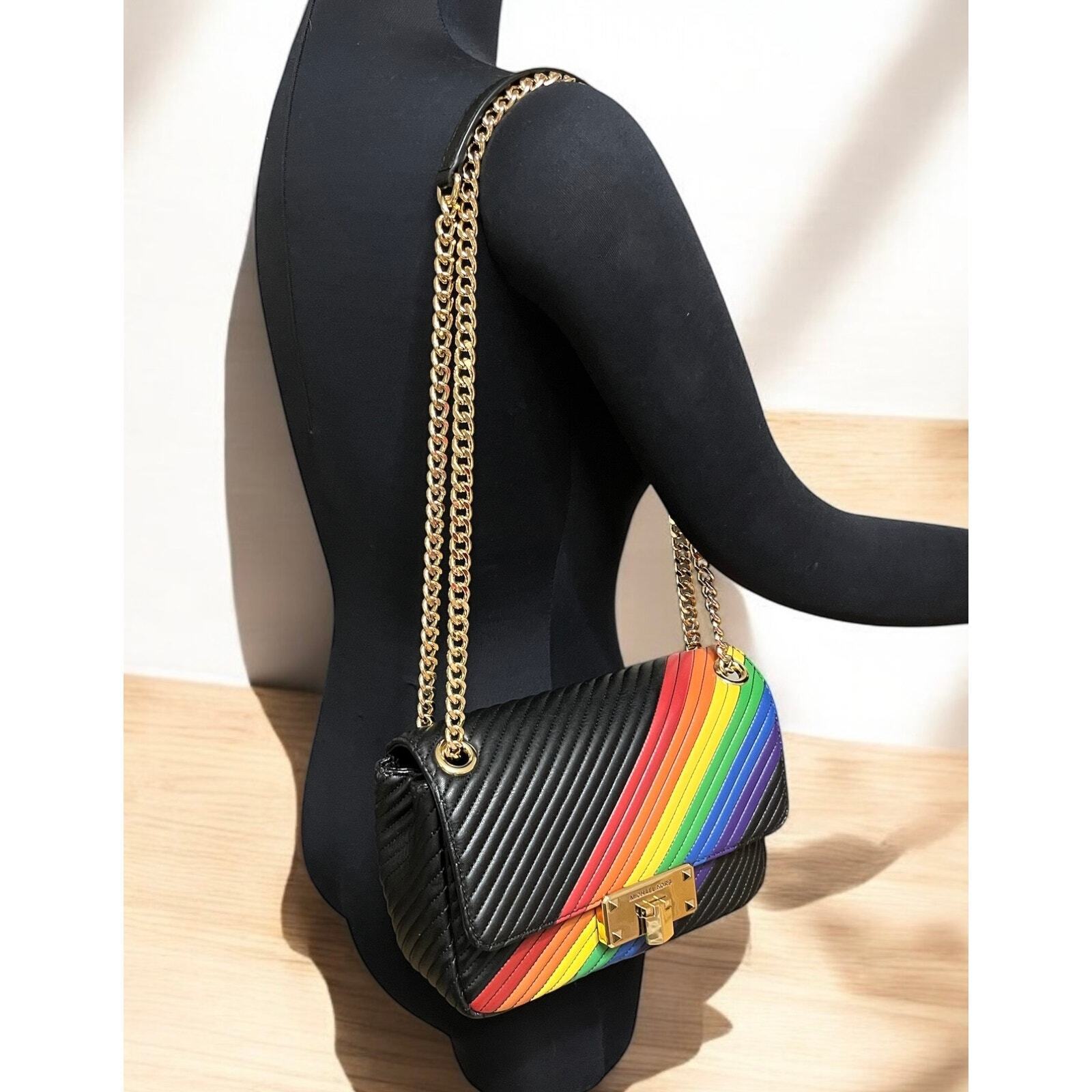 Michael Kors Peyton Rainbow Medium Shoulder Flap … - image 8