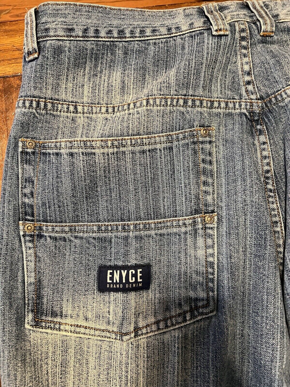 Vtg Enyce Baggy Extra Wide Leg Jeans Size 40x33 M… - image 12