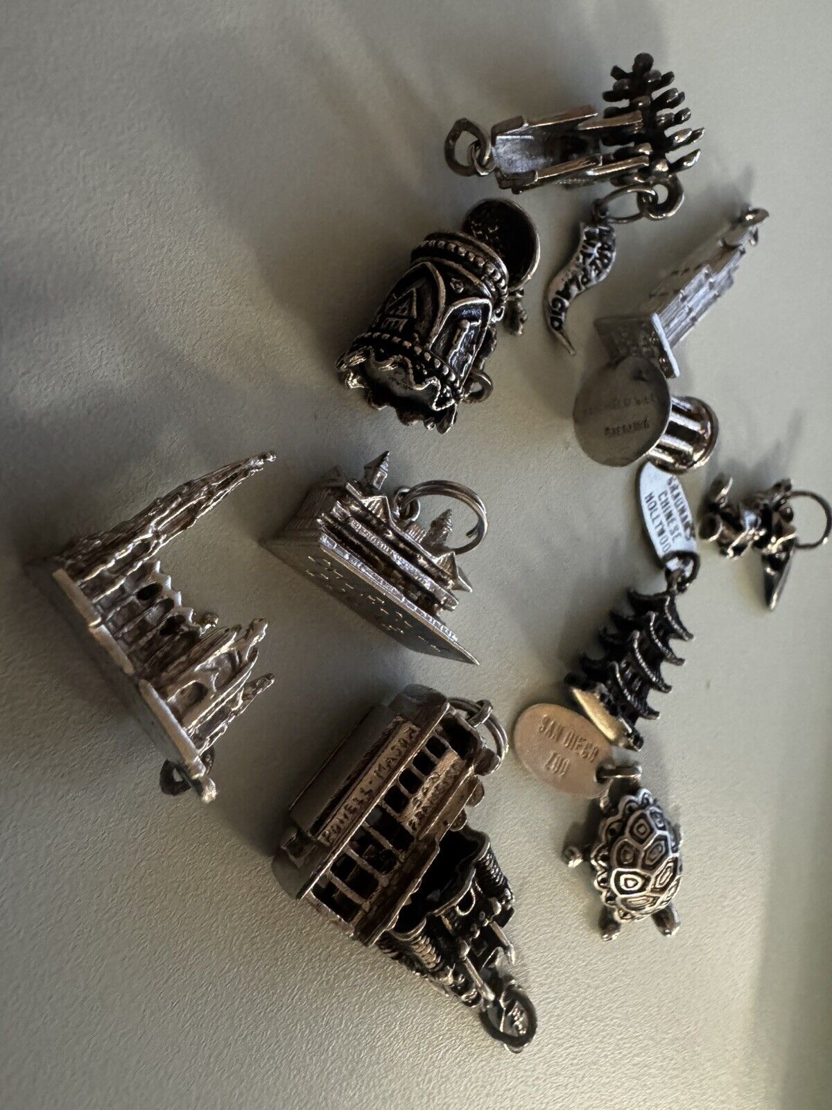 Lot of 11 Vintage 925 Sterling Silver Charms - image 2