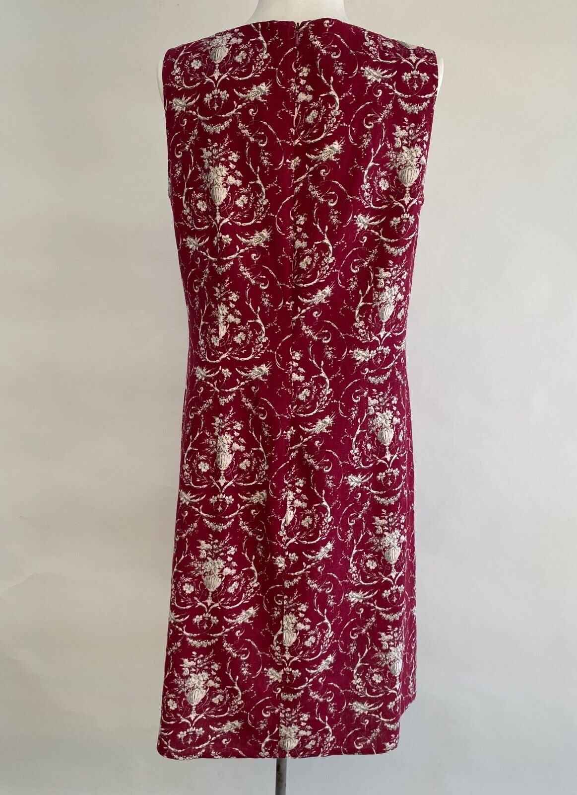 Talbots Petite Sheath Dress Red Linen Blend Toile… - image 8