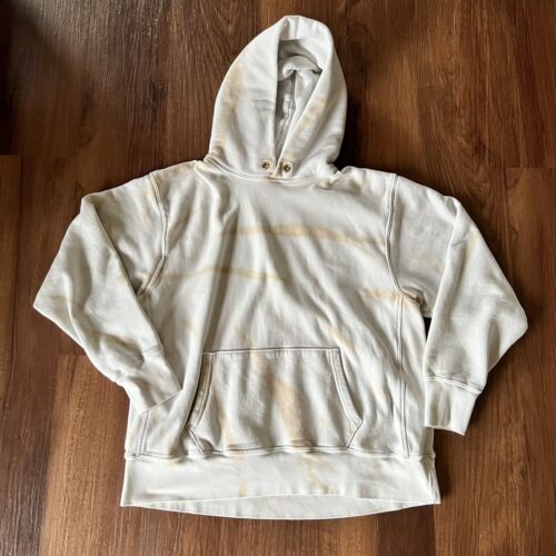 LES TIEN Tie-Dye Heavyweight Hoodie Cream and Tan… - image 1