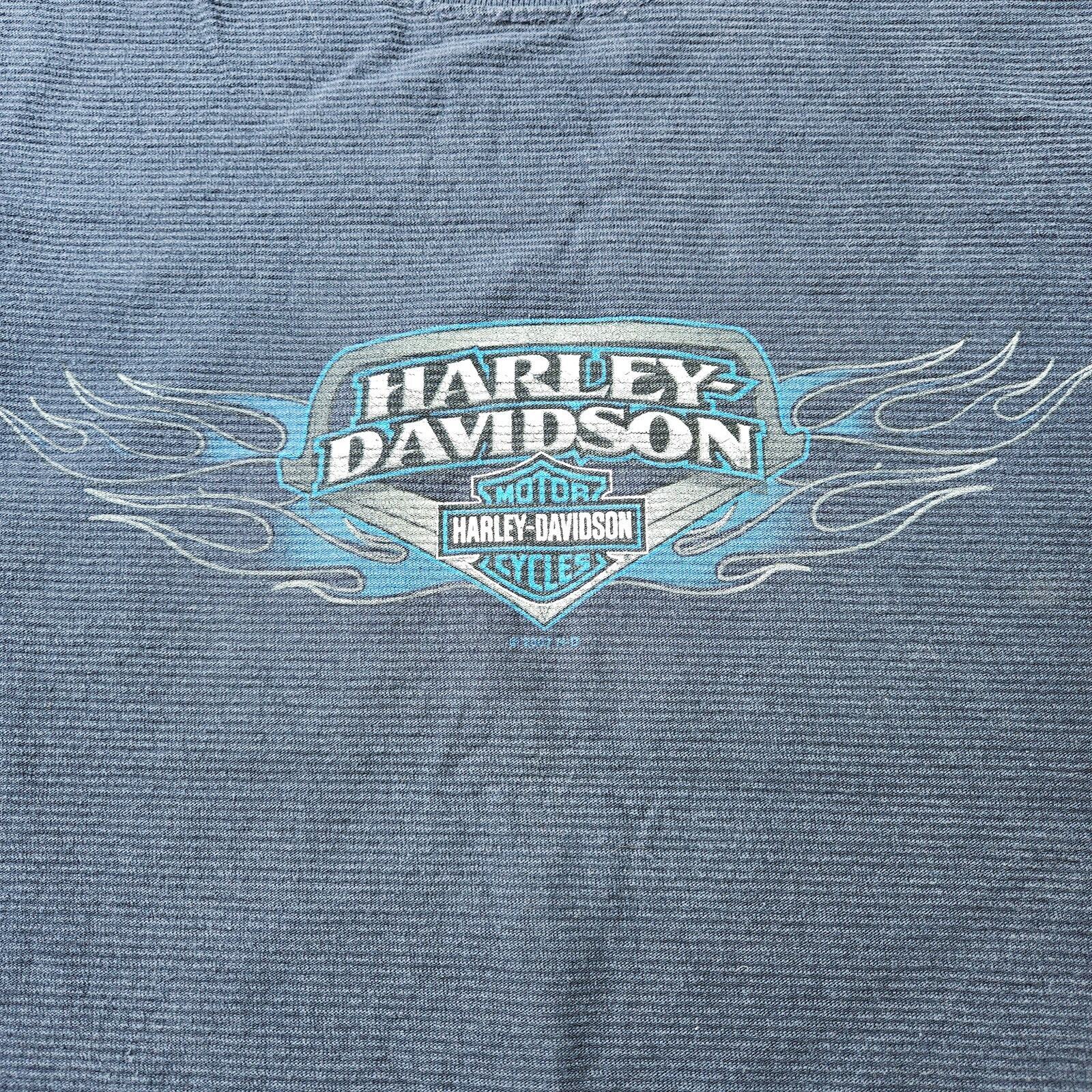 Vintage Harley Davidson Shirt Mens XL Blue Biker … - image 2