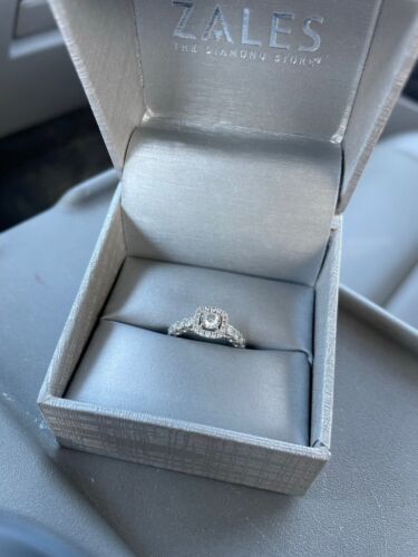 woman’s diamond engagement ring size 5, Zales prod